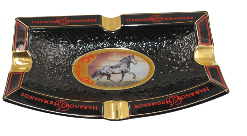 THE GENTLEMEN CLUB COLLECTION Galloping Horse (Azabache) Ashtray