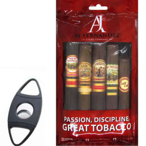 AJ Fernandez 5 Pack Sampler + FREE Cutter