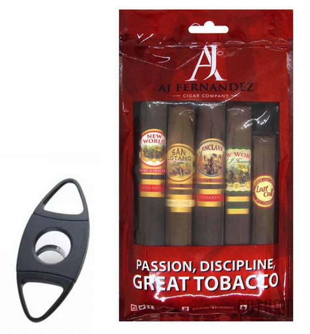 AJ Fernandez 5 Pack Sampler + FREE Cutter