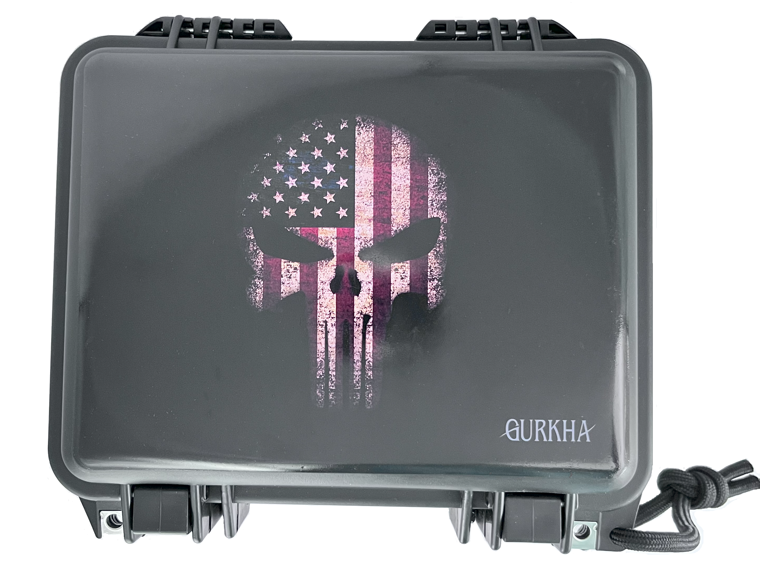 Gurkha Punisher - Skull - 15 Cigar Travel Humidor - Black