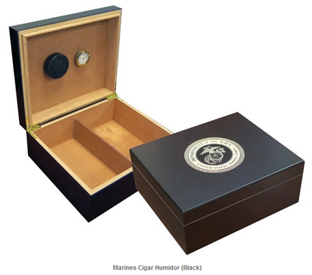 US Marines Cigar Humidor (Black)