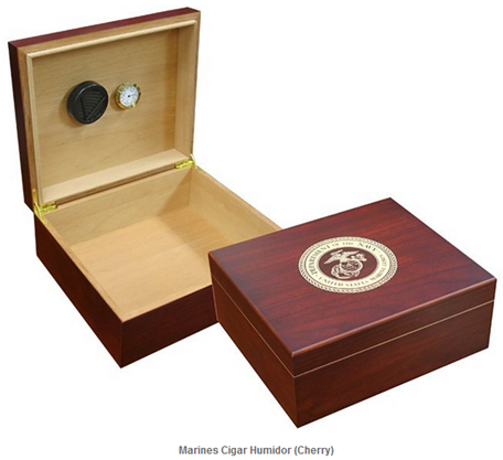 US Marines Cigar Humidor (Cherry)