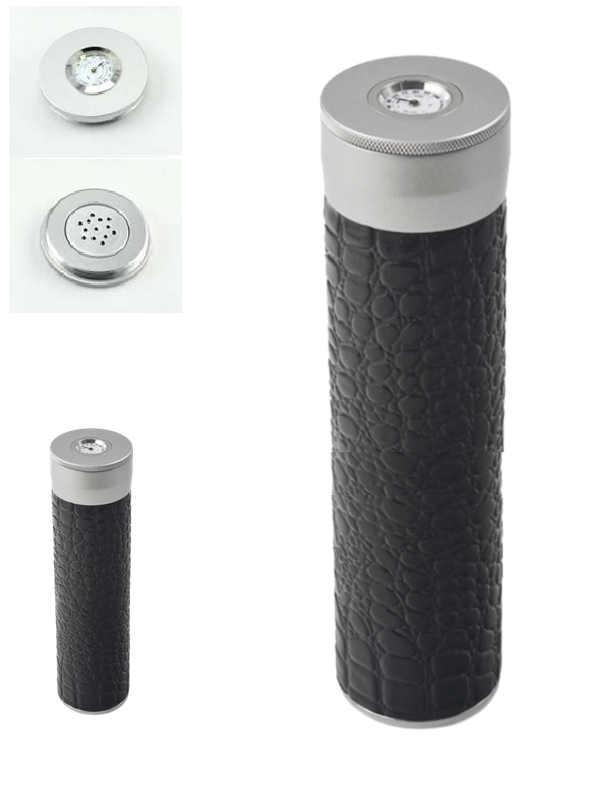 Cigar Tube with Hygrometer Crocodile
