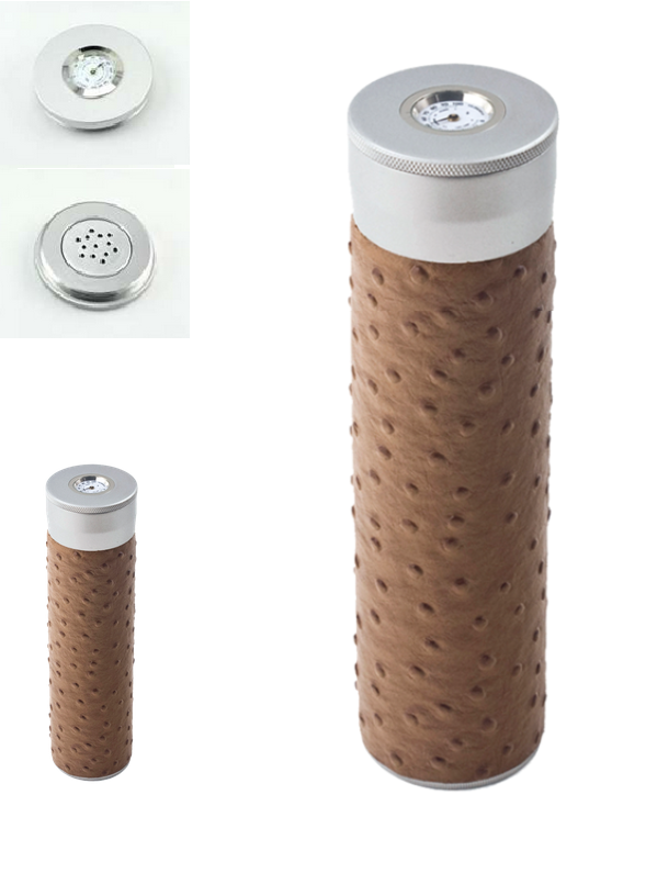 Cigar Tube with Hygrometer Ostrich